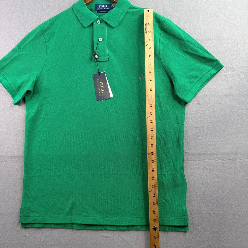 Polo Ralph Lauren Mens Classic Fit Green Short Sleeve Polo Shirt NWT Size M